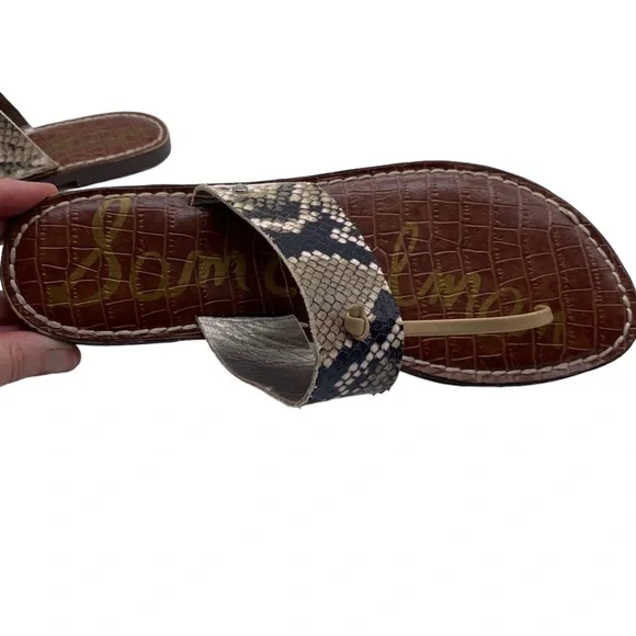 Sam Edelman Womens Shoes Gus Sandals Snake Leather Slip On Thong Casual Size 8 - Picture 10 of 11